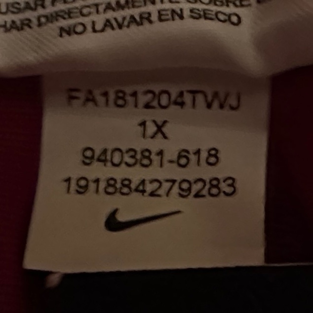 Nike Dri-FIT Running Short Sleeve Top Crimson Red 1X NWT - Picture 10 of 11